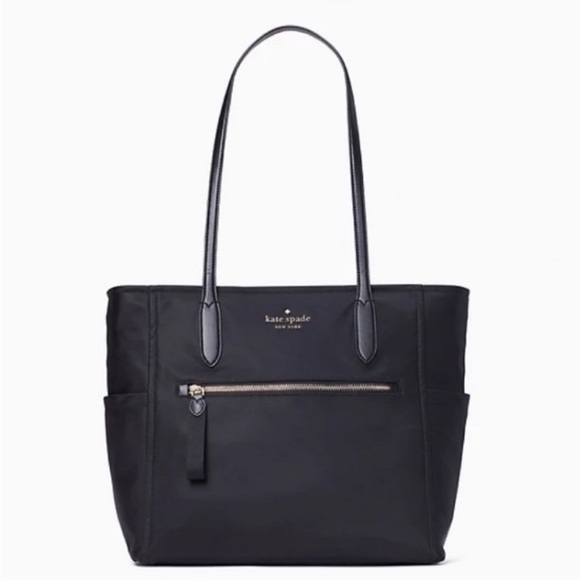 ♠️kate spade Chelsea Large Nylon Tote Bag, Black NWT - Picture 10 of 10